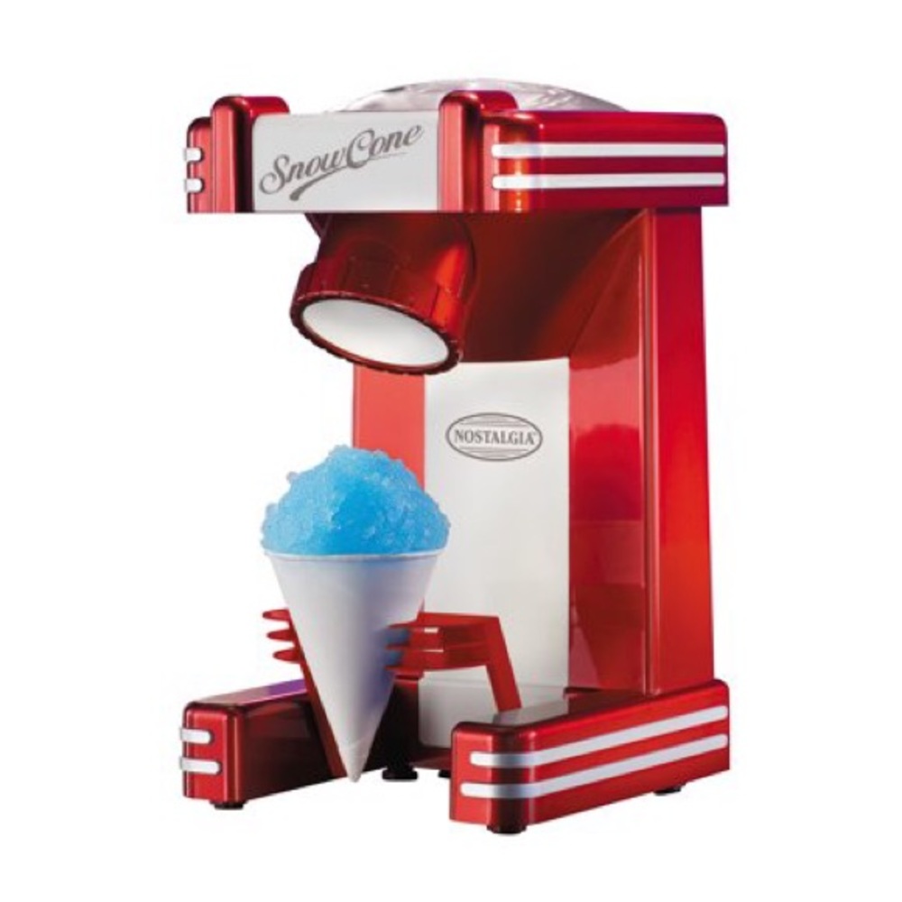 A snow cone machine
